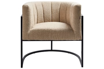 Lenestol Larvik II Beige/svart - Beige/svart - Møbler - Stoler - Lenestoler