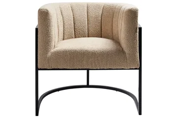 Lenestol Larvik II Beige/svart - Beige/svart - Møbler - Stoler - Lenestoler