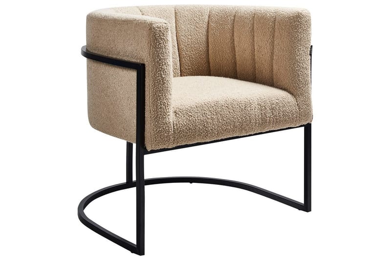 Lenestol Larvik II Beige/svart - Beige/svart - Møbler - Stoler - Lenestoler