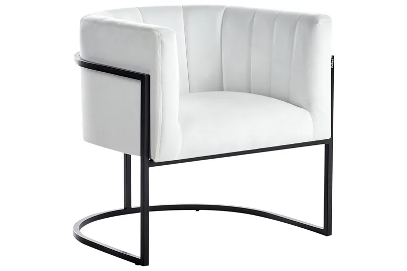 Lenestol Larvik II Hvit/Svart, Hvit/Svart