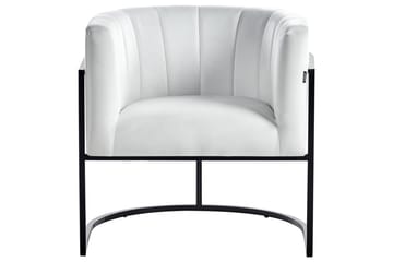 Lenestol Larvik II Hvit/Svart - Hvit/Svart - Møbler - Stoler - Lenestoler