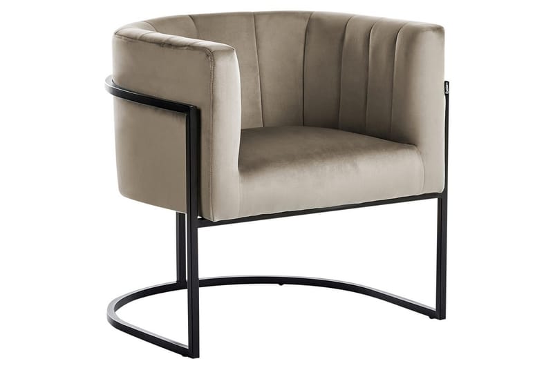 Lenestol Larvik II Taupe/svart - Taupe/svart - Møbler - Stoler - Lenestoler
