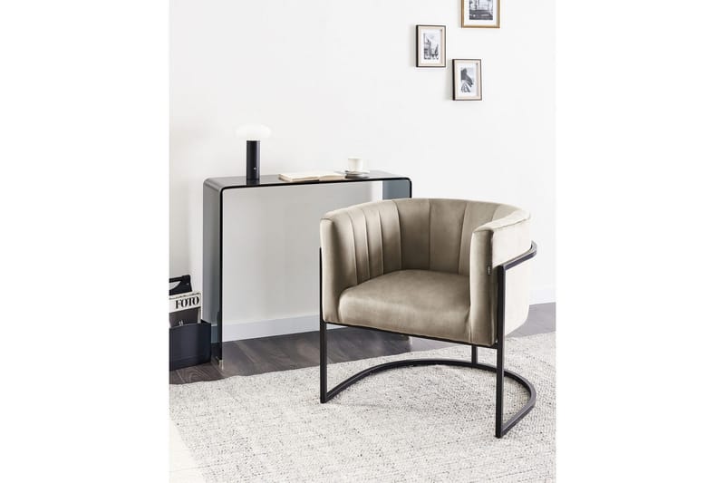 Lenestol Larvik II Taupe/svart - Taupe/svart - Møbler - Stoler - Lenestoler