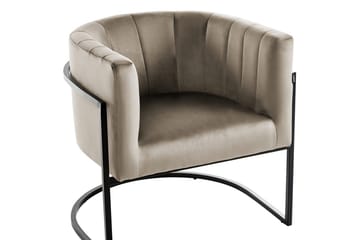 Lenestol Larvik II Taupe/svart - Taupe/svart - Møbler - Stoler - Lenestoler