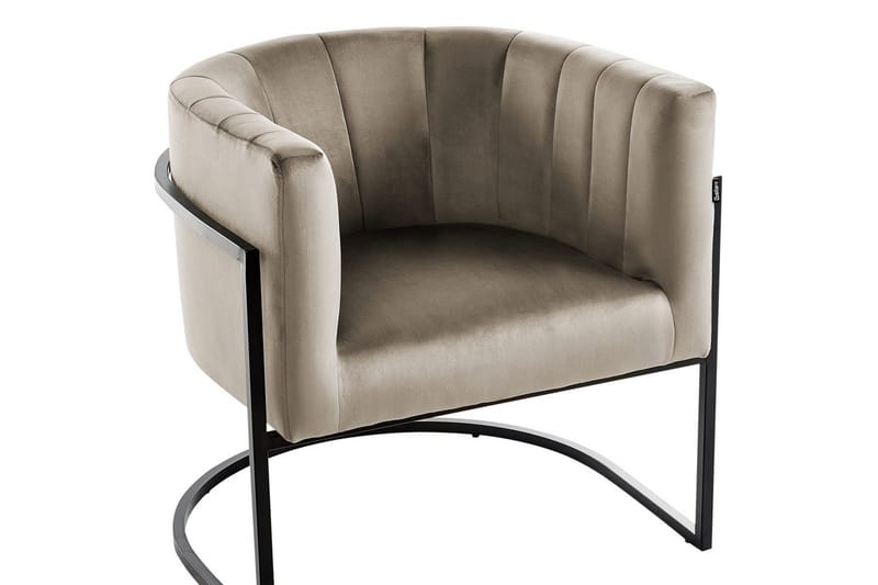 Lenestol Larvik II Taupe/svart - Taupe/svart - Møbler - Stoler - Lenestoler