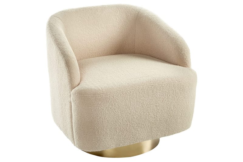 Lenestol Lavik Beige/Gull - Beige/Gull - Møbler - Stoler - Lenestoler