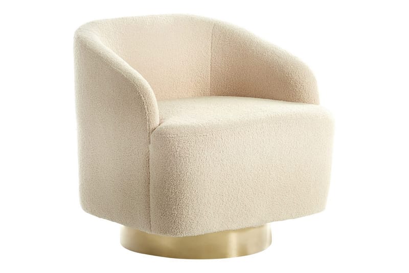 Lenestol Lavik Beige/Gull - Beige/Gull - Møbler - Stoler - Lenestoler