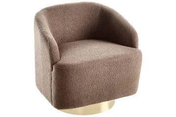 Lenestol Lavik Brun/Gull - Brun/Gull - Møbler - Stoler - Lenestoler