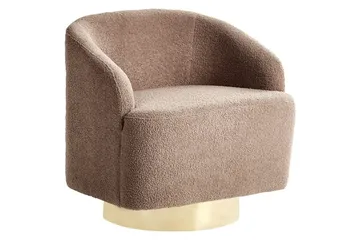 Lenestol Lavik Brun/Gull - Brun/Gull - Møbler - Stoler - Lenestoler