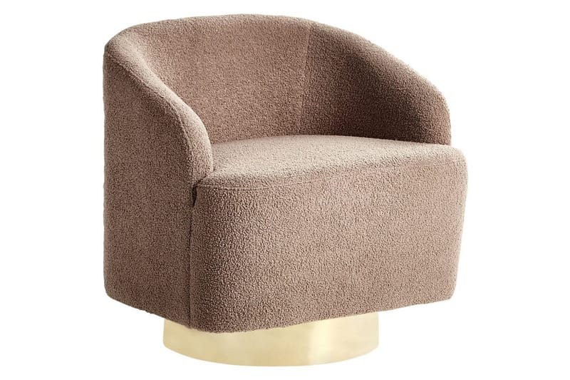 Lenestol Lavik Brun/Gull - Brun/Gull - Møbler - Stoler - Lenestoler