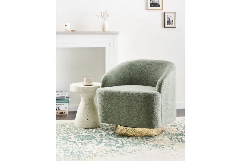 Lenestol Lavik Grønn/gull - Grønn/gull - Møbler - Stoler - Lenestoler