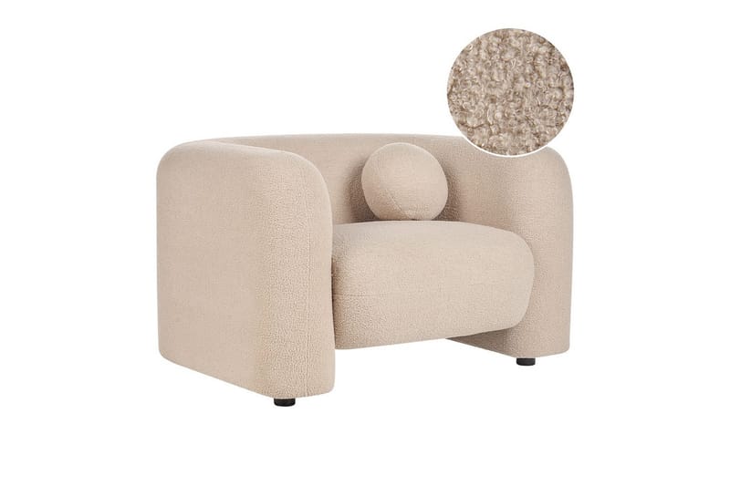 Lenestol Leiren, Beige/Bouclé