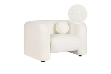 Lenestol Leiren - Hvit/Bouclé - Møbler - Stoler - Lenestoler