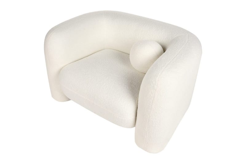 Lenestol Leiren - Hvit/Bouclé - Møbler - Stoler - Lenestoler