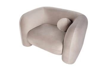 Lenestol Leiren - Taupe/Fløyel - Møbler - Stoler - Lenestoler