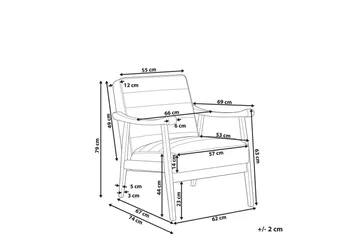 Lenestol Leknes - Brun, lyst tre - Møbler - Stoler - Lenestoler