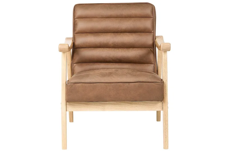 Lenestol Leknes - Brun, lyst tre - Møbler - Stoler - Lenestoler