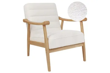Lenestol Leknes - Hvit, lyst tre - Møbler - Stoler - Lenestoler