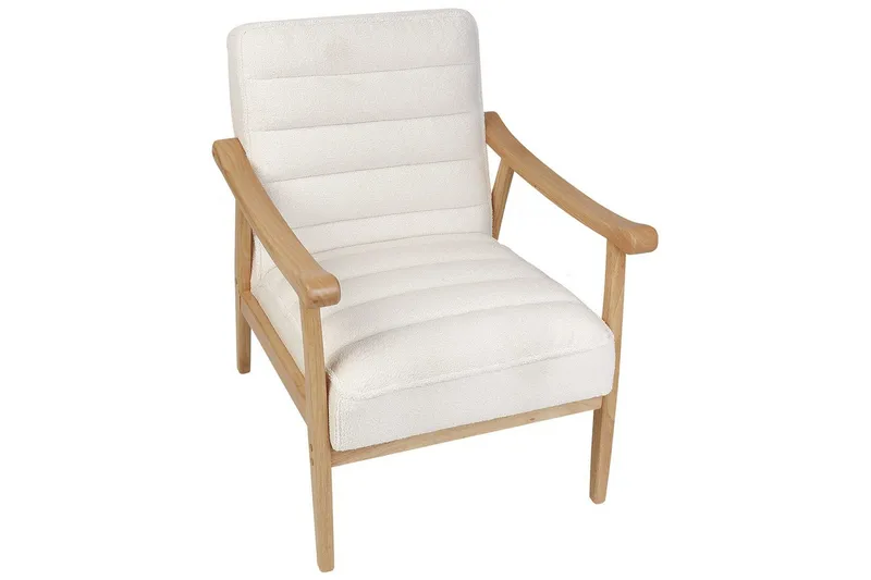 Lenestol Leknes - Hvit, lyst tre - Møbler - Stoler - Lenestoler