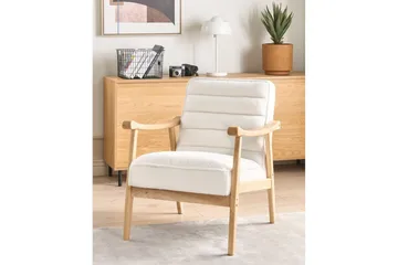 Lenestol Leknes - Hvit, lyst tre - Møbler - Stoler - Lenestoler