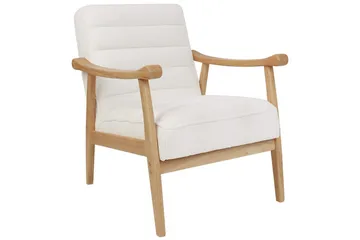 Lenestol Leknes - Hvit, lyst tre - Møbler - Stoler - Lenestoler