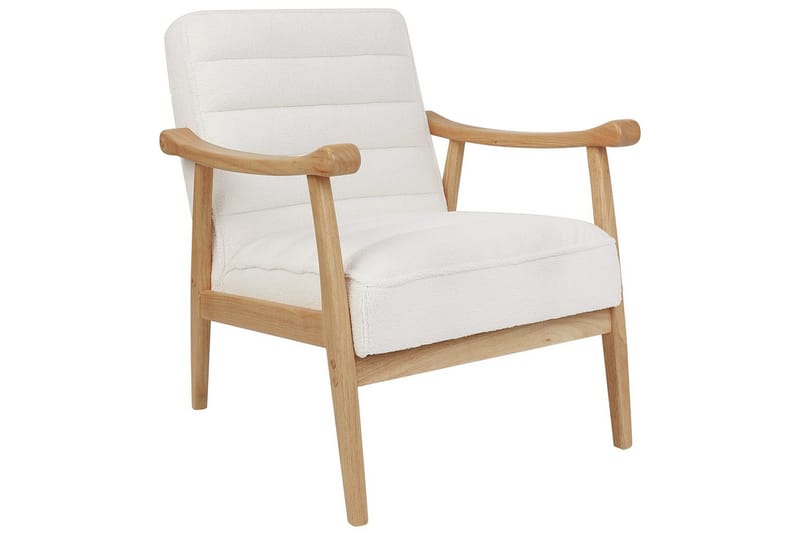 Lenestol Leknes - Hvit, lyst tre - Møbler - Stoler - Lenestoler