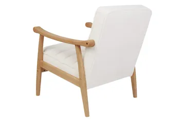 Lenestol Leknes - Hvit, lyst tre - Møbler - Stoler - Lenestoler