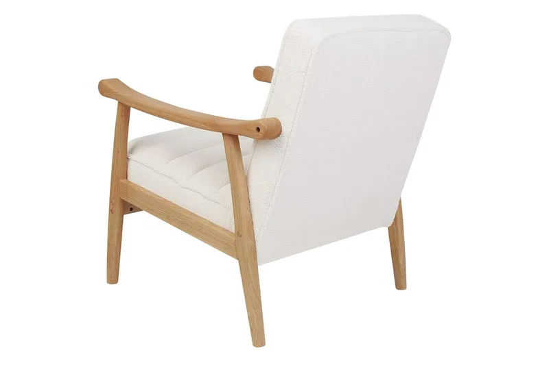 Lenestol Leknes - Hvit, lyst tre - Møbler - Stoler - Lenestoler
