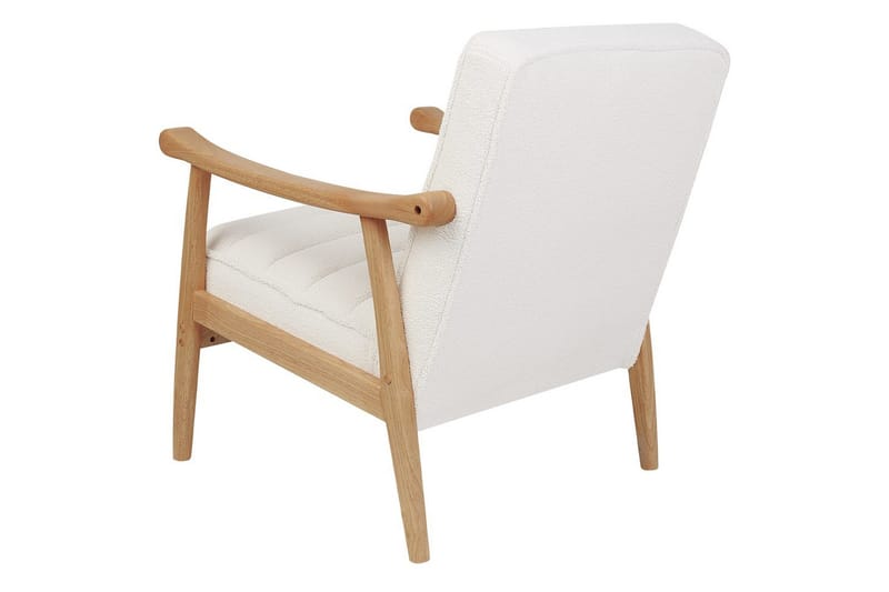 Lenestol Leknes - Hvit, lyst tre - Møbler - Stoler - Lenestoler