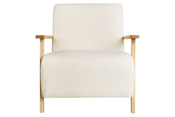 Lenestol Lesja - Beige, lyst tre/Bouclé - Møbler - Stoler - Lenestoler
