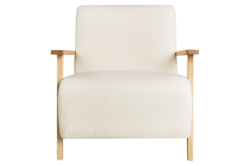 Lenestol Lesja - Beige, lyst tre/Bouclé - Møbler - Stoler - Lenestoler