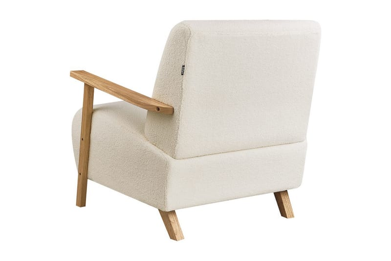 Lenestol Lesja - Beige, lyst tre/Bouclé - Møbler - Stoler - Lenestoler