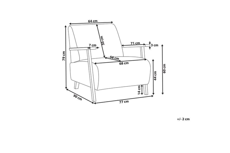 Lenestol Lesja - Grønn, lyst tre/Polyester - Møbler - Stoler - Lenestoler