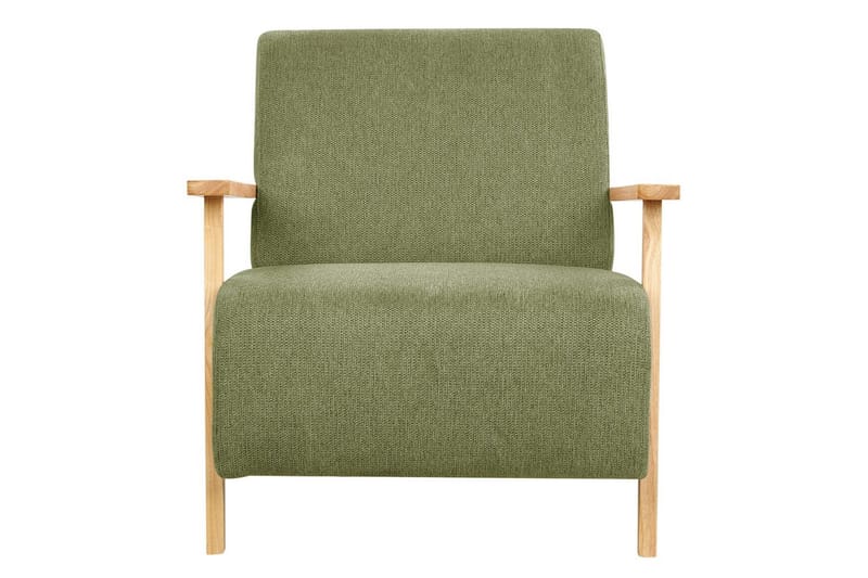 Lenestol Lesja - Grønn, lyst tre/Polyester - Møbler - Stoler - Lenestoler