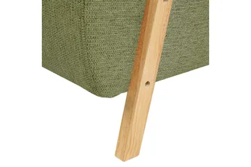 Lenestol Lesja - Grønn, lyst tre/Polyester - Møbler - Stoler - Lenestoler