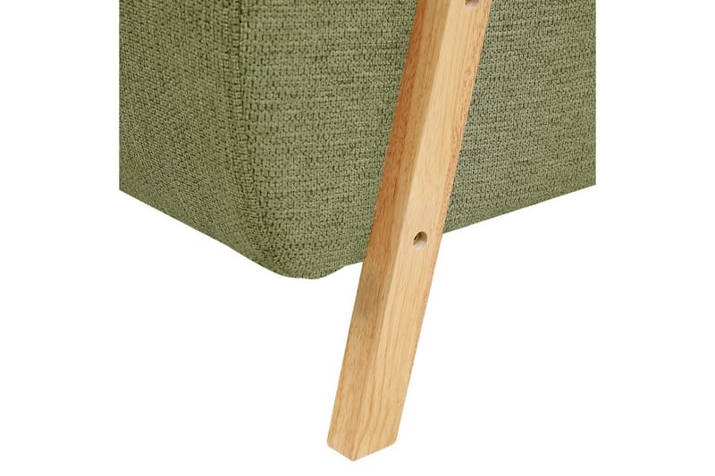 Lenestol Lesja - Grønn, lyst tre/Polyester - Møbler - Stoler - Lenestoler