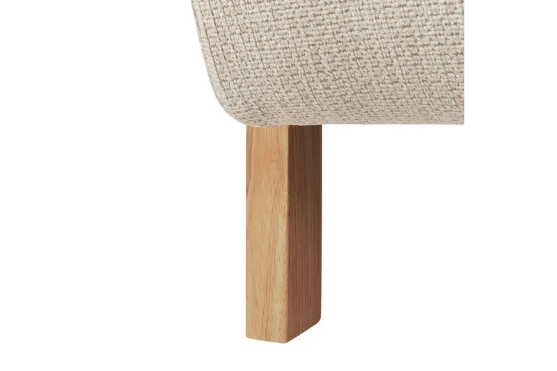 Lenestol Lesja - Lysebeige, lyst tre/Polyester - Møbler - Stoler - Lenestoler