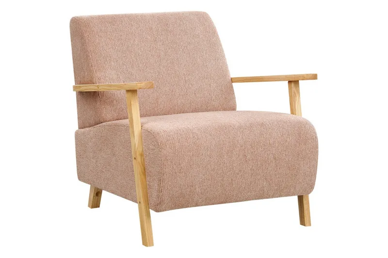 Lenestol Lesja, Rosa, lyst tre/Polyester