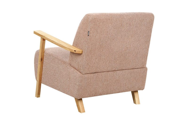 Lenestol Lesja - Rosa, lyst tre/Polyester - Møbler - Stoler - Lenestoler