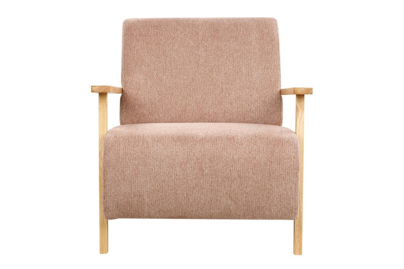 Lenestol Lesja - Rosa, lyst tre/Polyester - Møbler - Stoler - Lenestoler