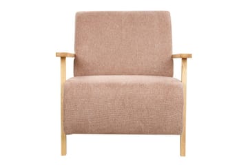 Lenestol Lesja - Rosa, lyst tre/Polyester - Møbler - Stoler - Lenestoler