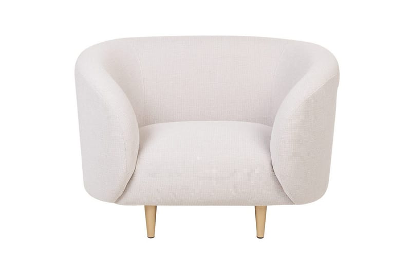 Lenestol Loen - Beige/gull/polyester/Beige/gull/Polyester - Møbler - Stoler - Lenestoler - Klubblenestol