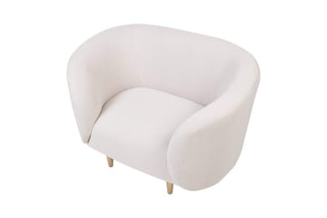 Lenestol Loen - Beige/gull/polyester/Beige/gull/Polyester - Møbler - Stoler - Lenestoler - Klubblenestol