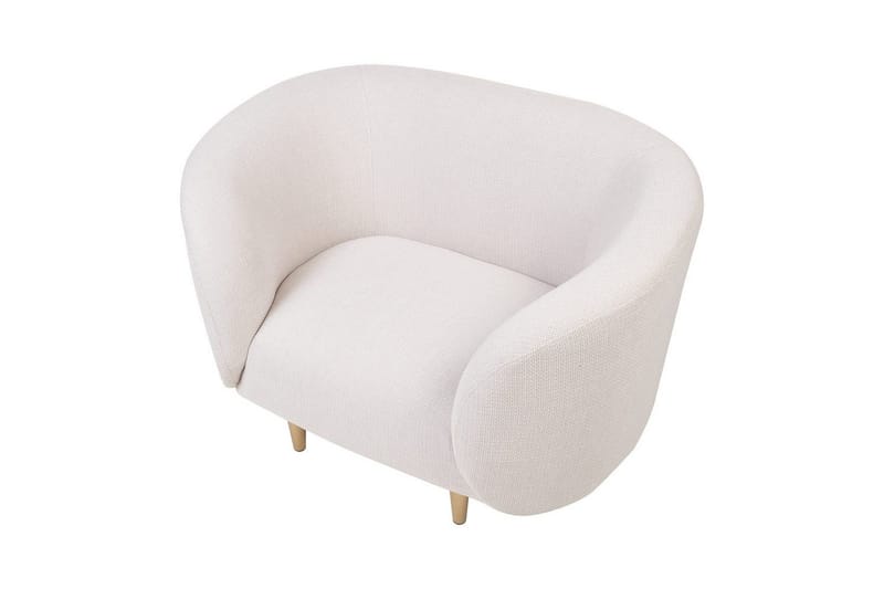 Lenestol Loen - Beige/gull/polyester/Beige/gull/Polyester - Møbler - Stoler - Lenestoler - Klubblenestol