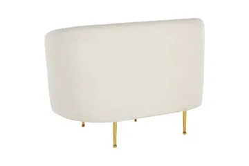 Lenestol Loen - Hvit, gull/Bouclé, Hvitt, gull/Bouclé, Hvit, gull/bouclé - Møbler - Stoler - Lenestoler