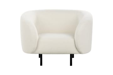 Lenestol Loen - Hvit, Svart/Bouclé - Møbler - Stoler - Lenestoler