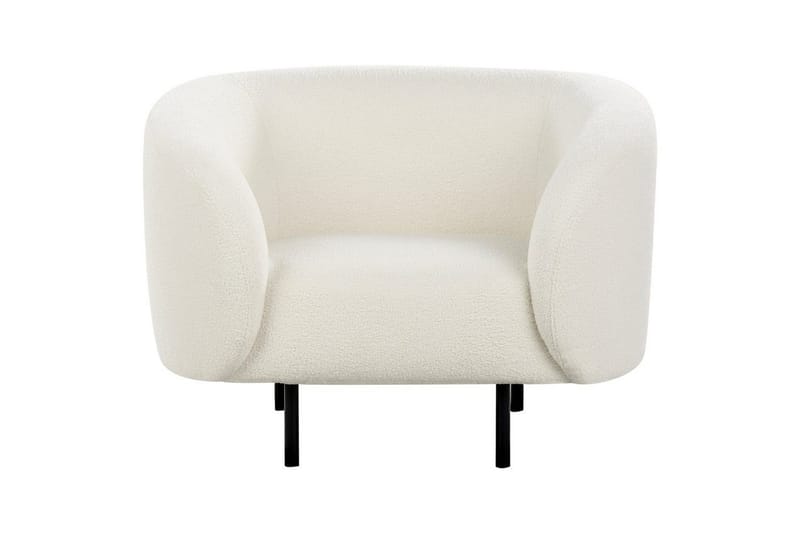 Lenestol Loen - Hvit, Svart/Bouclé - Møbler - Stoler - Lenestoler