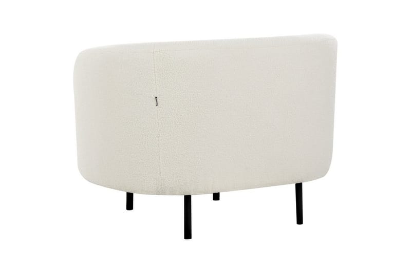 Lenestol Loen - Hvit, Svart/Bouclé - Møbler - Stoler - Lenestoler