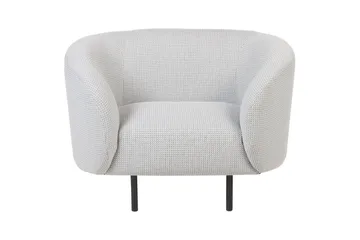 Lenestol Loen - Hvit, Svart/Polyester - Møbler - Stoler - Lenestoler