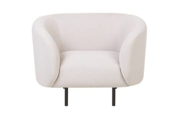 Lenestol Loen - Lysebeige, svart/Polyester, Lys beige, svart/Polyester - Møbler - Stoler - Lenestoler